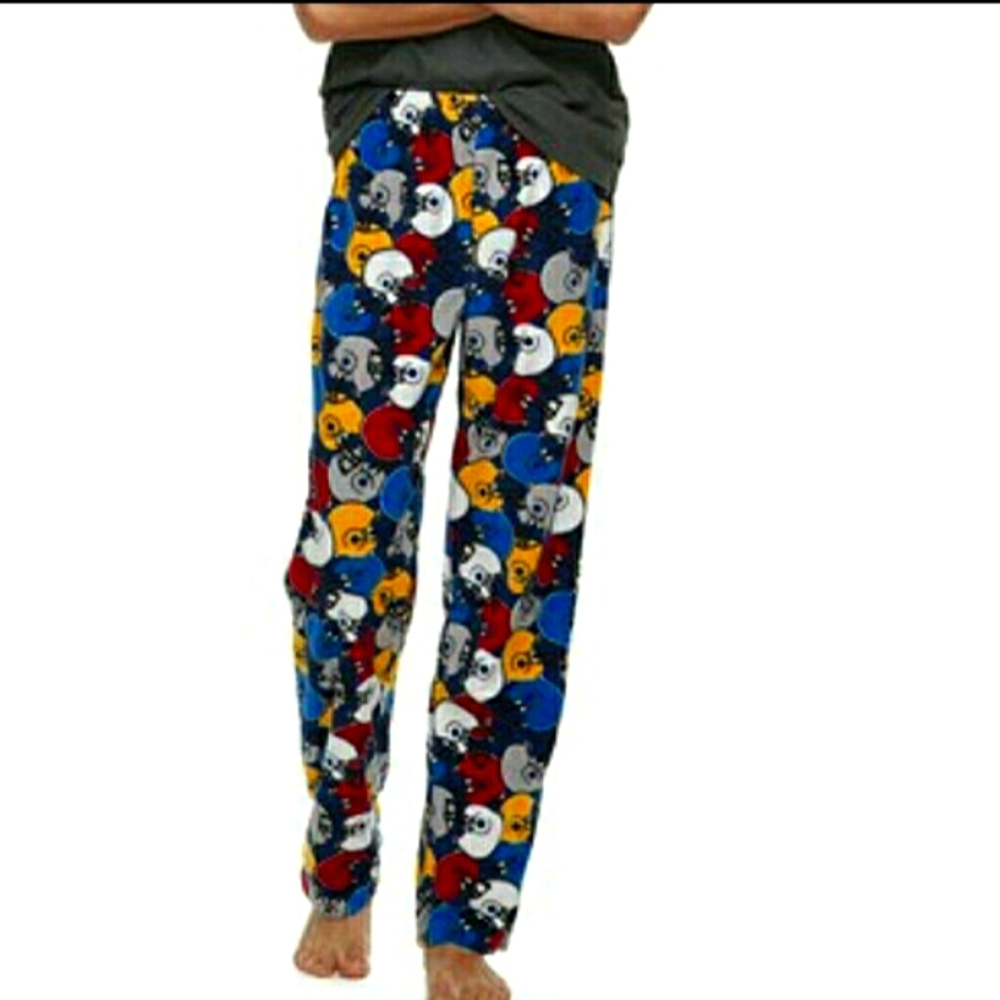 New w/Tags Men's Fleece Lounge Pajama Pants With Football Helmets - XL